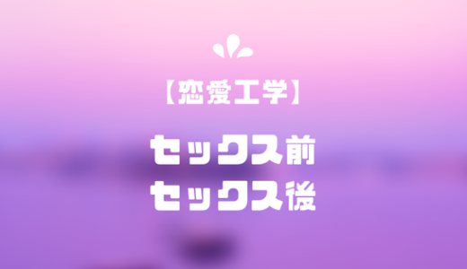 プレ＆ポスト・セックス・ピリオド【恋愛工学】